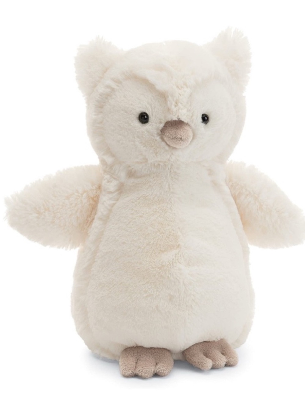 Authentic Jellycat Snowy Bashful Cream Owl 9” Retired